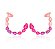 Brinco ear chain pink - Imagem 1