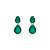Brinco duas gota esmerlada - Imagem 1