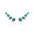 Brinco ear cuff gotas esmeralda - Imagem 1