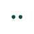 Brinco esmeralda 6mm - Imagem 1