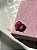 Pingente para pulseira de fita oval cristal e pink - Imagem 1