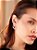 Brinco ear hook quatro fileiras cravejadas e quatro gotas - Imagem 2
