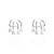 Brinco ear hook quatro fileiras cravejadas e quatro gotas - Imagem 1