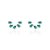 Brinco ear cuff cinco gotas esmeralda - Imagem 1