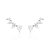 Brinco earcuff quatro gotas decrescente cristal - Imagem 1