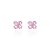 Brinco mini trevo rosa 6mm - Imagem 1