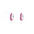 Argola 10mm crescentes pink na prata 925 - Imagem 1
