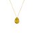 Colar gota citrino 6mm na prata 925 com banho de ouro - Imagem 1