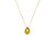 Colar gota citrino 4mm na prata 925 com banho de ouro - Imagem 1