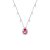 Colar gota pink com ponto de luz na corrente - Imagem 1