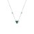 Colar coração esmeralda na prata 925 - Imagem 1