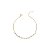 Pulseira baguetada cristal dourada - Imagem 1
