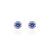 Brinco redondo 7mm tanzanita prata 925 - Imagem 1