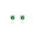 Brinco redondo esmeralda 13mm - Imagem 1
