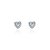 Brinco coração acqua prata 925 - Imagem 1