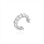 Piercing fake pedra oval cristal na prata 925 - Imagem 1