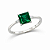 Anel com pedra esmeralda na prata 925 ( escolha o tamanho ) - Imagem 1