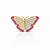 Broche pequeno de borboleta cristal e rosa - Imagem 1