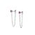 Brinco ponto de luz pink com corrente - Imagem 1