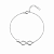 Pulseira com símbolo do infinito com coração na prata 925 - Imagem 1