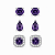 Trio formato diferente roxo - Imagem 1