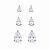 Trio de gota cristal - Imagem 1