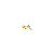 Piercing em formato de V baguetado dourado - Imagem 1