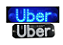 Placa De Led Letreiro Uber Azul Motorista Luminoso Carro - Imagem 1