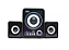 Caixa De Som Knup Kp 6017bh Portátil 2.1 P2 Para Computador E Notebook - Imagem 1