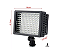 Iluminador 160 Led Profissional Ld-160 Câmeras Filmadoras Cor Da Estrutura Preto Cor Da Luz Branco-quente/branco-frio - Imagem 2