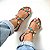 Sandália Rasteira Feminina Pedra Azul Turquesa REF 25003 - Imagem 3