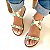 Sandália Rasteira Feminina Pedra Azul Turquesa REF 25003 - Imagem 7
