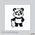 Carimbo Ursinho Panda Skatista - Imagem 1