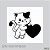 Carimbo Gatinho Coração - Imagem 1