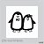Carimbo Casal de Pinguim - Imagem 1
