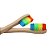 Escova de Dente Ecológica Bambu - Cerdas Colors - Imagem 1