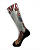Meia Cano Alto - ACDC Flames White - Imagem 3