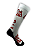 Meia Cano Alto -  Misfits - BAT White - Imagem 3