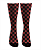 Meia Cano Alto - Quadriculada Vermelho e Preto - Imagem 1