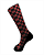 Meia Cano Alto - Quadriculada Vermelho e Preto - Imagem 3