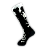 Meia  Cano Alto - Pearl Jeam Crow - Imagem 2