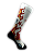 Meia  Cano Alto - FLy Eye Flames White - Imagem 3