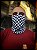 BANDANA TUBULAR - BUFF  Quadriculada Branca e Preta - Imagem 1