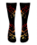 Meia  Cano Alto - Skull Flames Black - Imagem 1