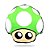 Almofada Cogumelo Verde Super Mario - Imagem 1