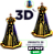 Enfeite de Mesa Religioso Nossa Senhora Aparecida MDF 3D 053 - Imagem 4