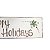 Placa Retangular Branca de Madeira Provençal Feita a Mão - Happy Holidays - Coleção Rústica - Imagem 3