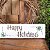 Placa Retangular Branca de Madeira Provençal Feita a Mão - Happy Holidays - Coleção Rústica - Imagem 2