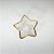 Vaso Decorativo - Estrela - Transparente/Dourado - 10cm - Imagem 2