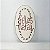 Placa de Madeira Oval Bege - Coleção Natal 22 - 8,2cm x 15cm - Imagem 1